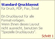 Drucklayout einstellen