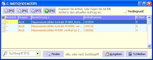 Bestellvorschläge